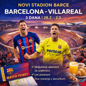 Spotify Camp Nou: BARCELONA - VILLAREAL - Trodnevna TIKA-TAKA uz uključenu ulaznicu! ⚽️🏟️