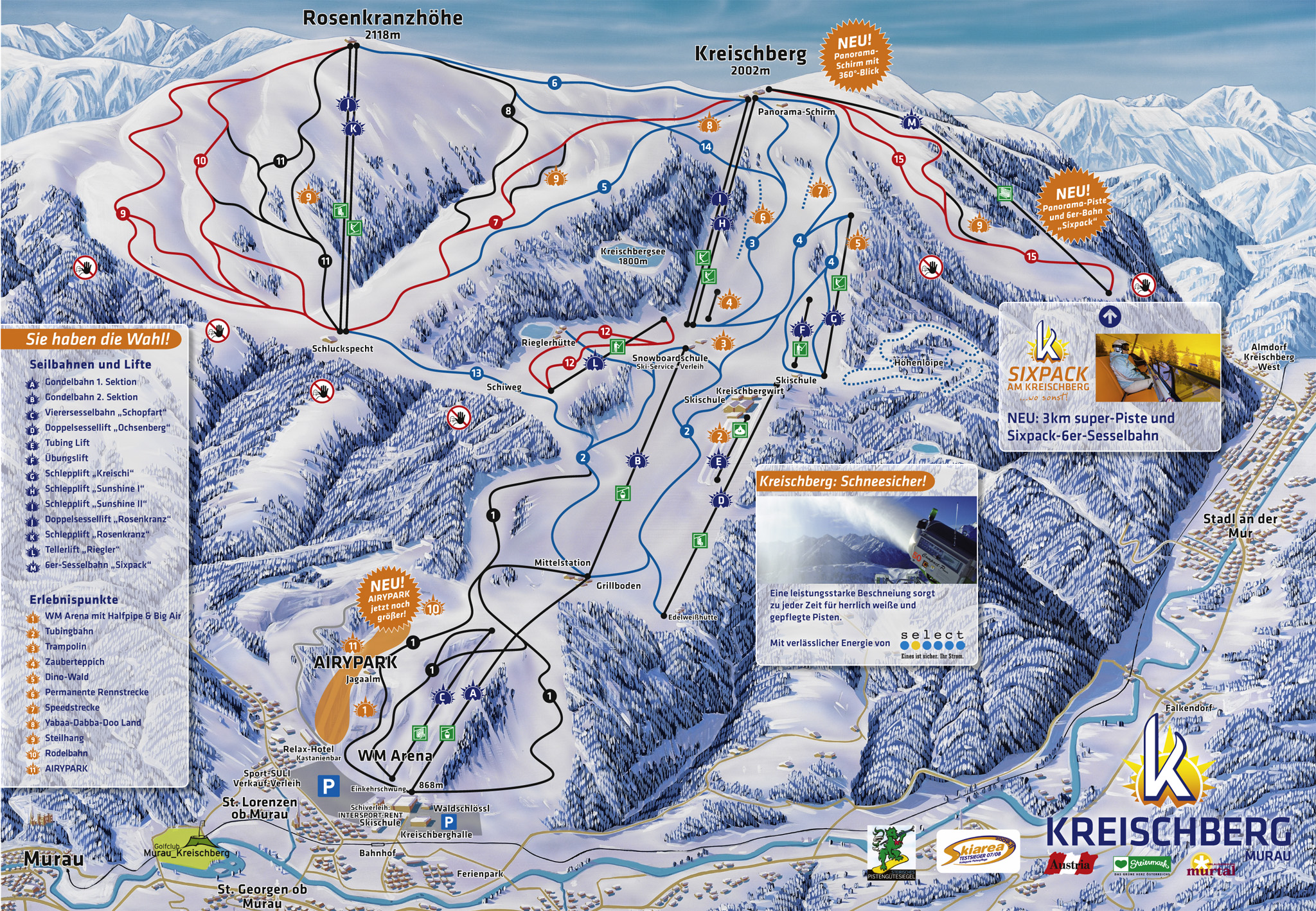 Kreischberg-mapa