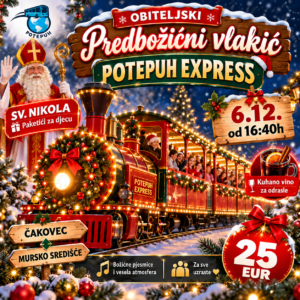 POTEPUH EXPRESS - Predbožićni obiteljski vlakić sa Sv. Nikolom i darovima! 🚂❄️☃️