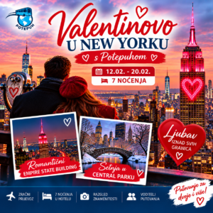 VALENTINOVO u NEW YORKU: Romantični Empire State Building ➕ Poljubac na Times Squareu - 9 DANA! 🗽💝